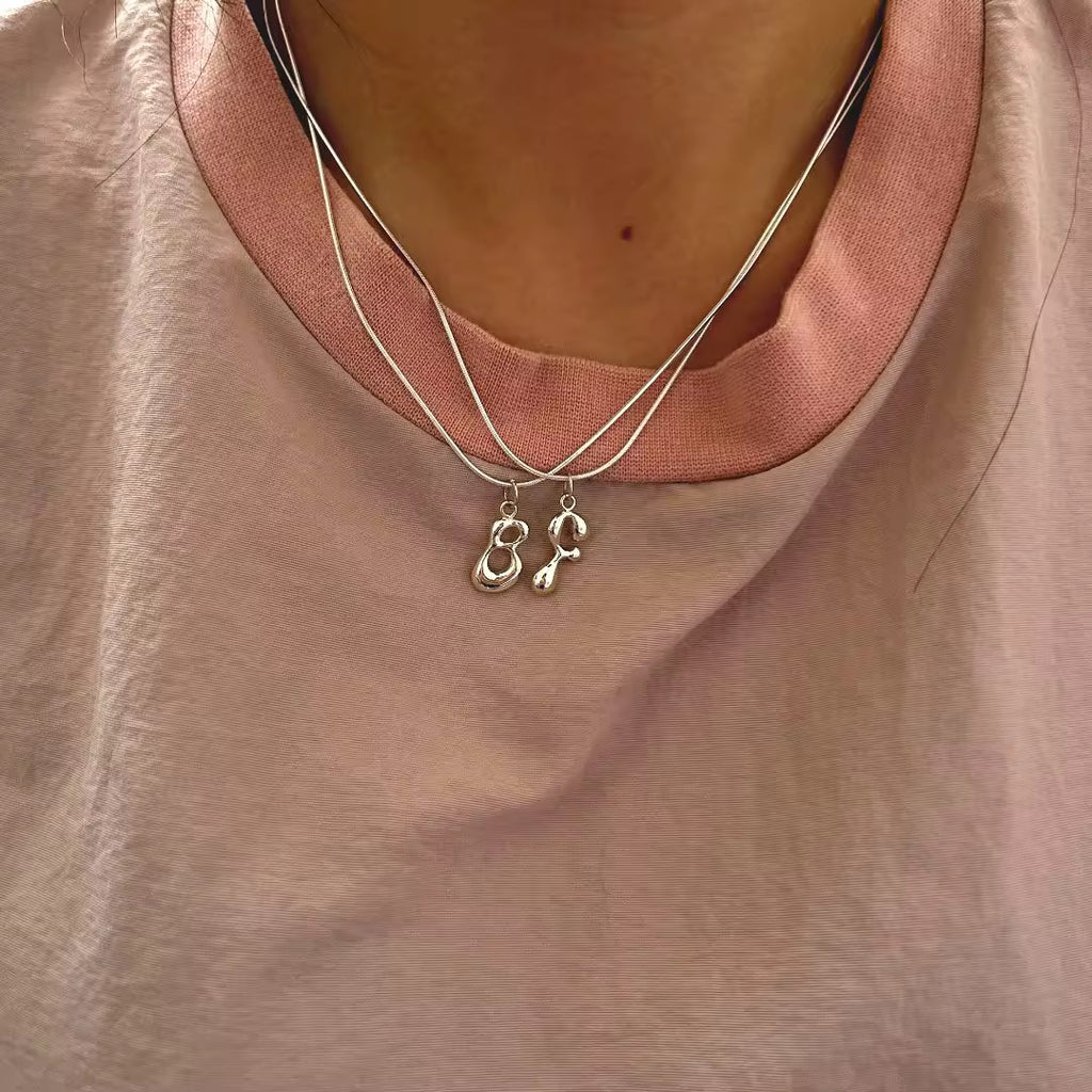 Coolife - Alphabet pendant necklace