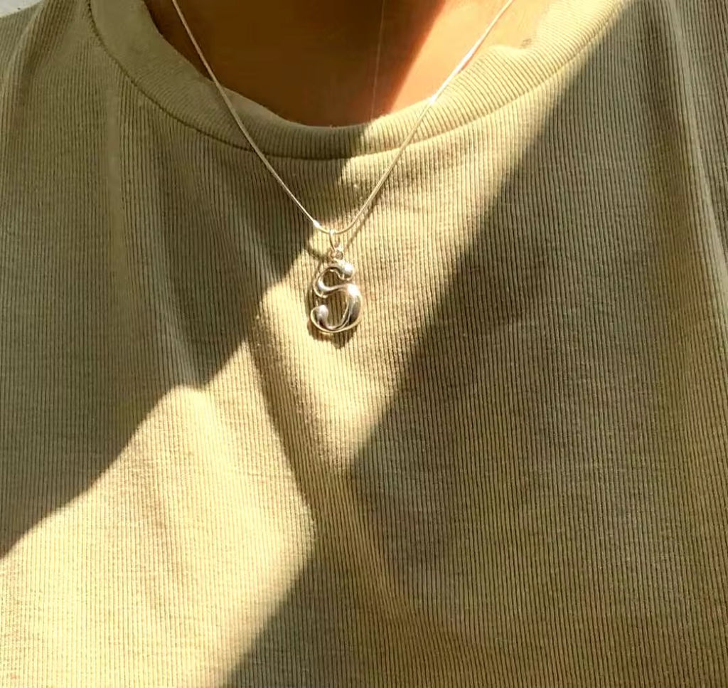 Coolife - Alphabet pendant necklace