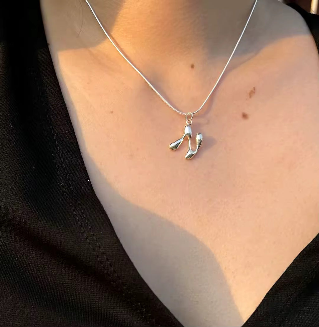 Coolife - Alphabet pendant necklace
